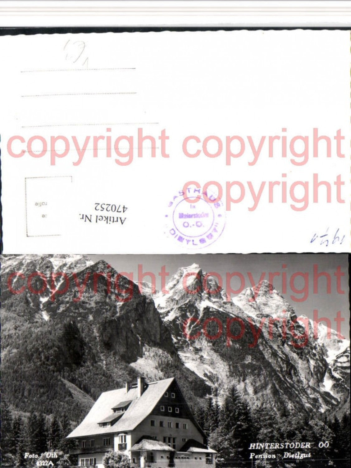 470252,Hinterstoder Pension Dietlgut Bergkulisse pub Foto Oth 2322A