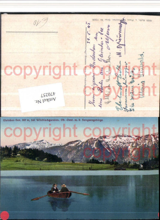 470257,Gleinkersee See b. Windischgarsten Ruderboot Bergkulisse