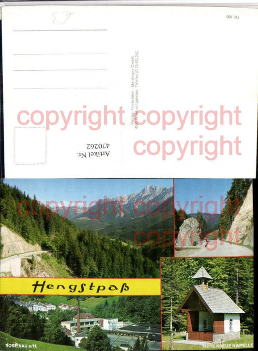 470262,Hengstpass b. Rosenau Teilansicht Kapelle Mehrbildkarte