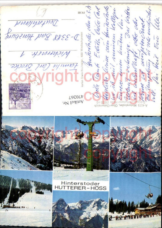 470267,Hinterstoder Hutterer-Höss Sessellift Mehrbildkarte