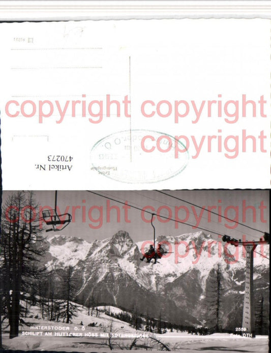 470273,Hinterstoder Skilift Sessellift Hutterer Höss Bergkulisse Winterbild