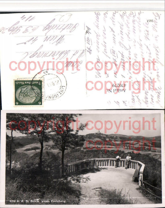 470279,Linz an d. Donau Blick vom Freiberg zum Pöstlingberg