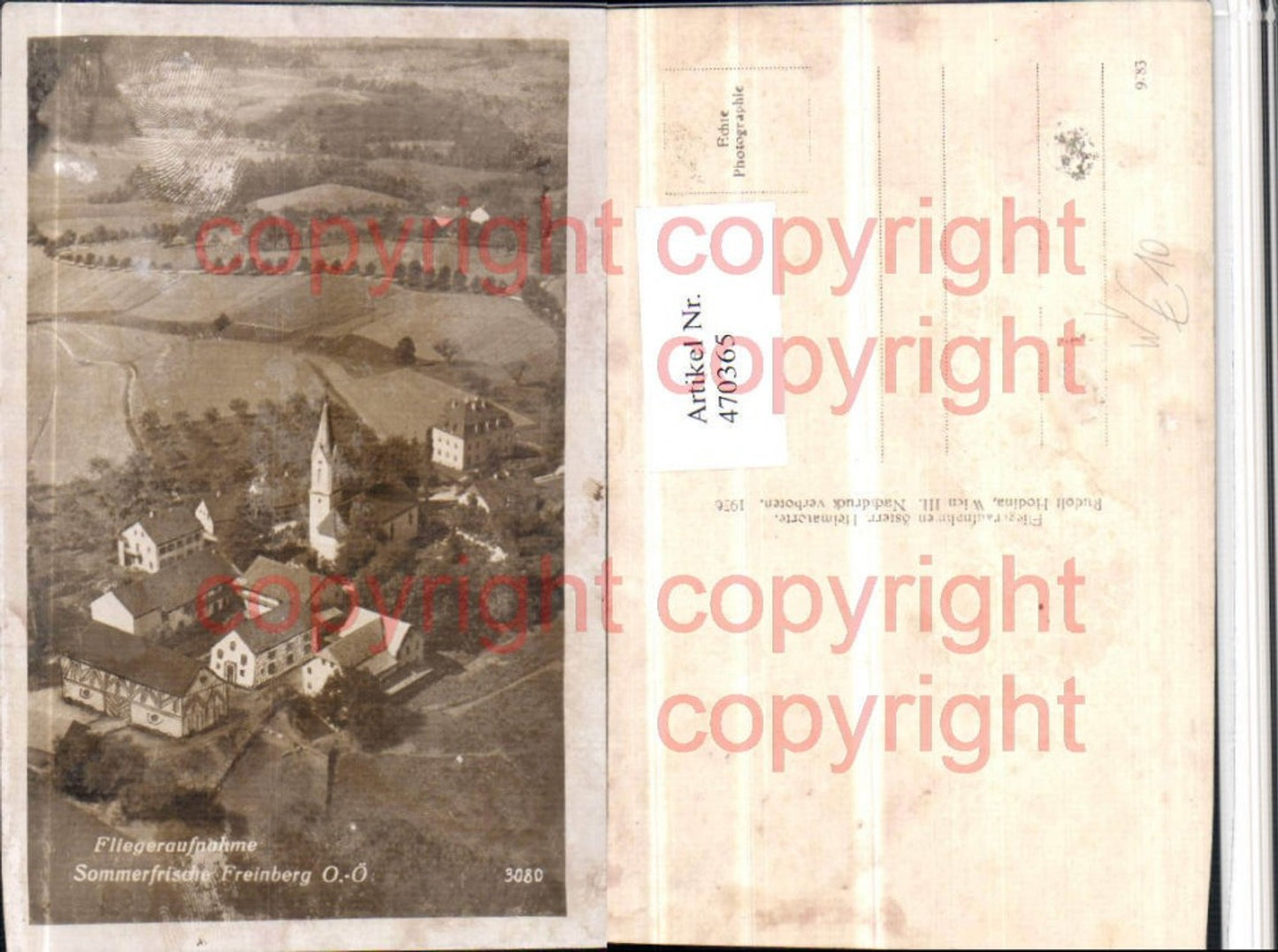 470365,Freinberg b. Schärding Totale Fliegeraufnahme