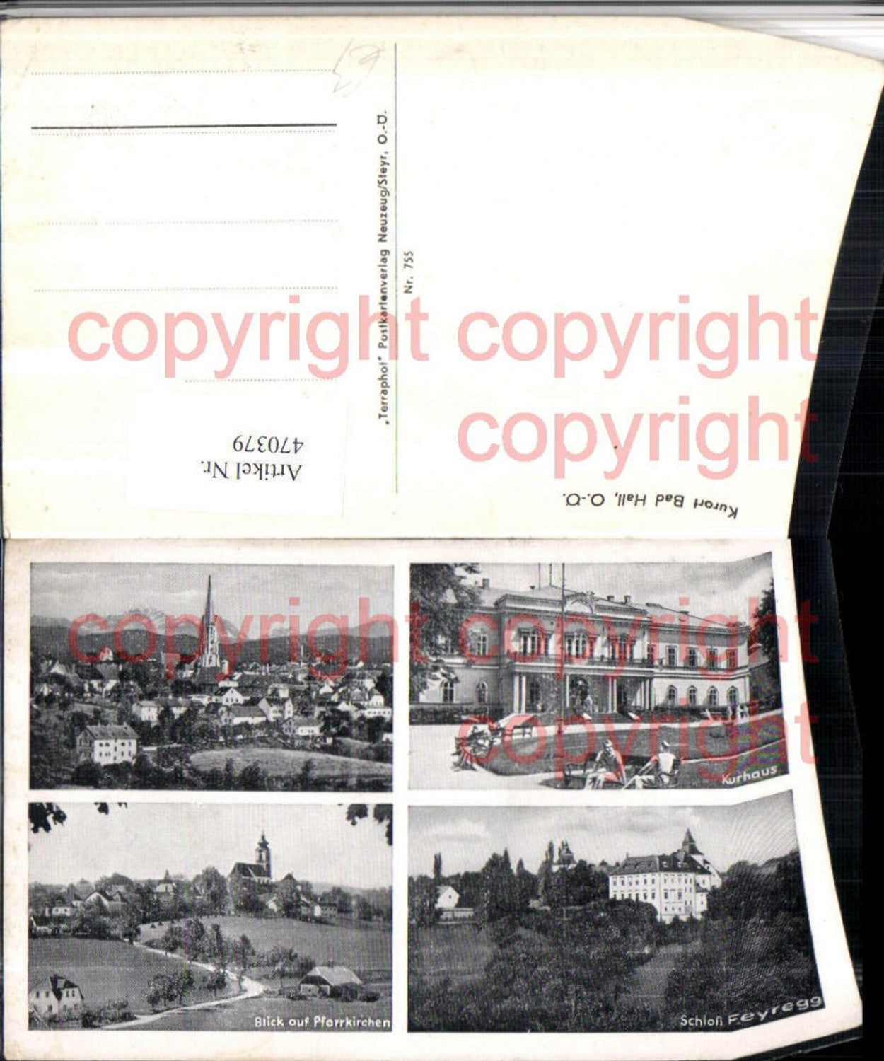 470379,Bad Hall Totale Kurhaus Schloss Feyregg Mehrbildkarte