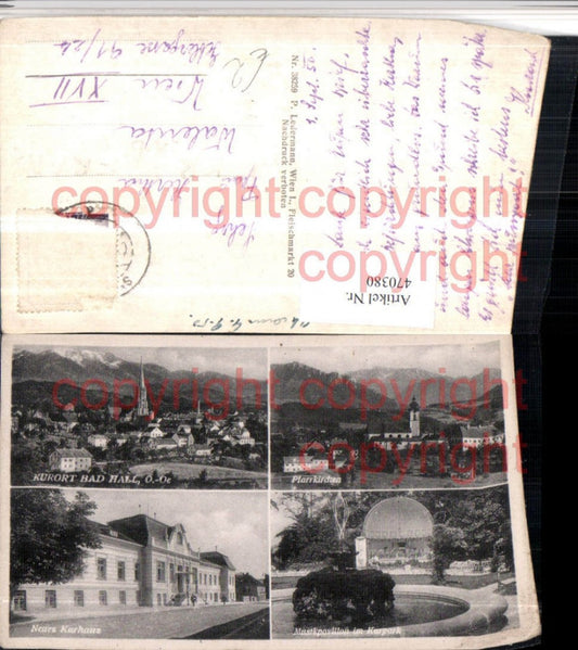 470380,Bad Hall Totale Pfarrkirchen Kurhaus Musikpavillon Mehrbildkarte