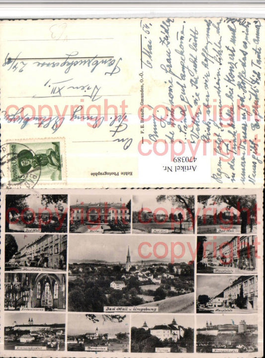 470389,Bad Hall Totale Kurhaus Hauptplatz Pfarrkirchen Mehrbildkarte pub Brandt