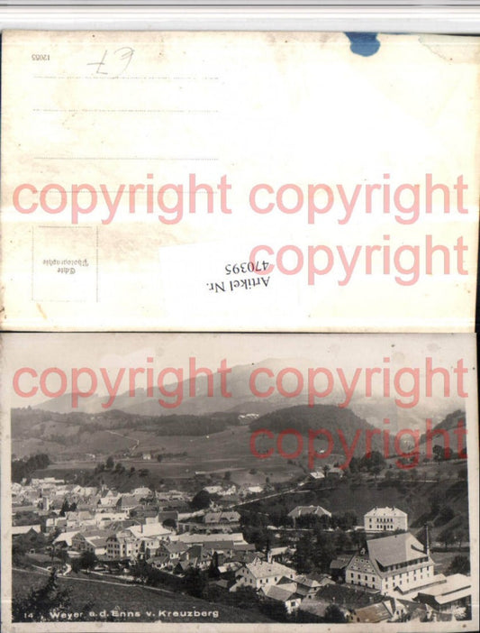 470395,Weyer an d. Enns Totale vom Kreuzberg