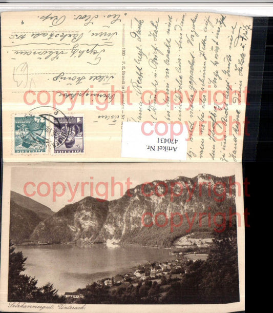 470431,Unterach am Attersee Totale Bergkulisse pub F. E. Brandt 0213