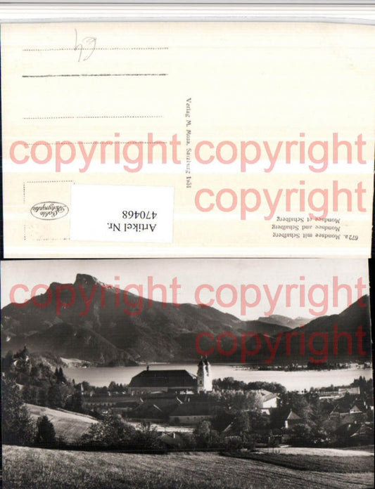 470468,Mondsee Totale Stift m. Schafberg Bergkulisse