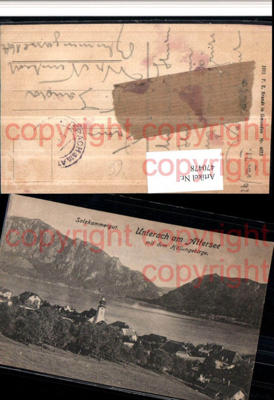 470478,Unterach am Attersee Totale Bergkulisse pub F. E. Brandt 4673