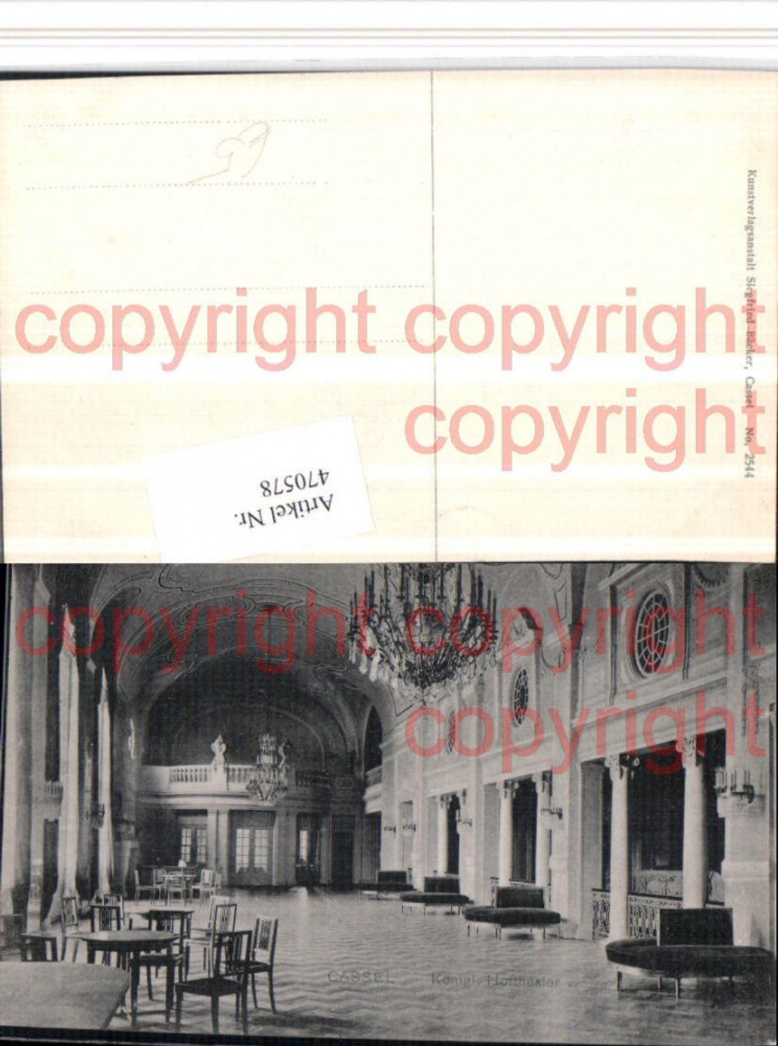 470578,Cassel Kassel Königliches Hoftheater Innenansicht