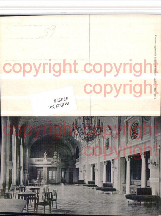 470578,Cassel Kassel Königliches Hoftheater Innenansicht
