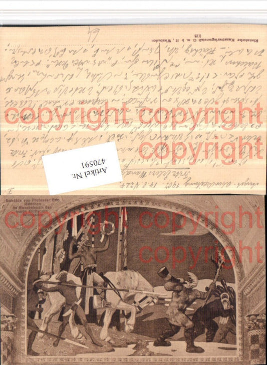 470591,Wiesbaden Kurhaus Muschelsaal Gemälde von Erle München