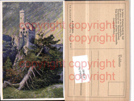 470640, Artist AK Jv Kulas Lichtenstein Castle Burg near Honau