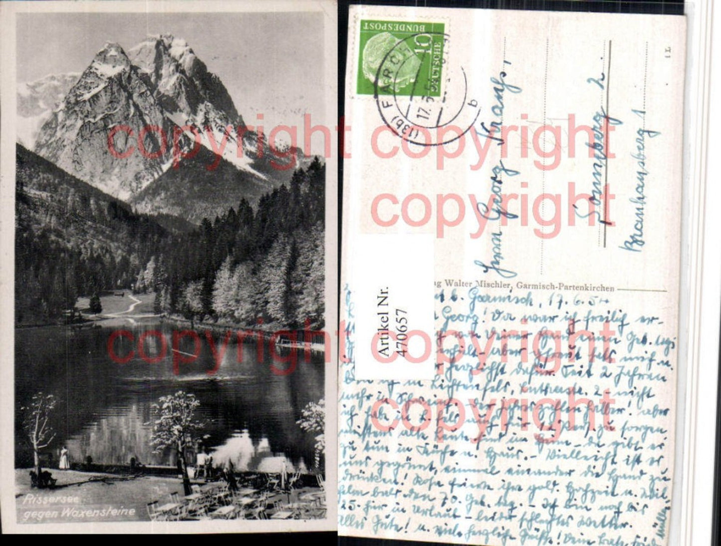 470657,Rissersee See b. Garmisch geg. Waxensteine Bergkulisse
