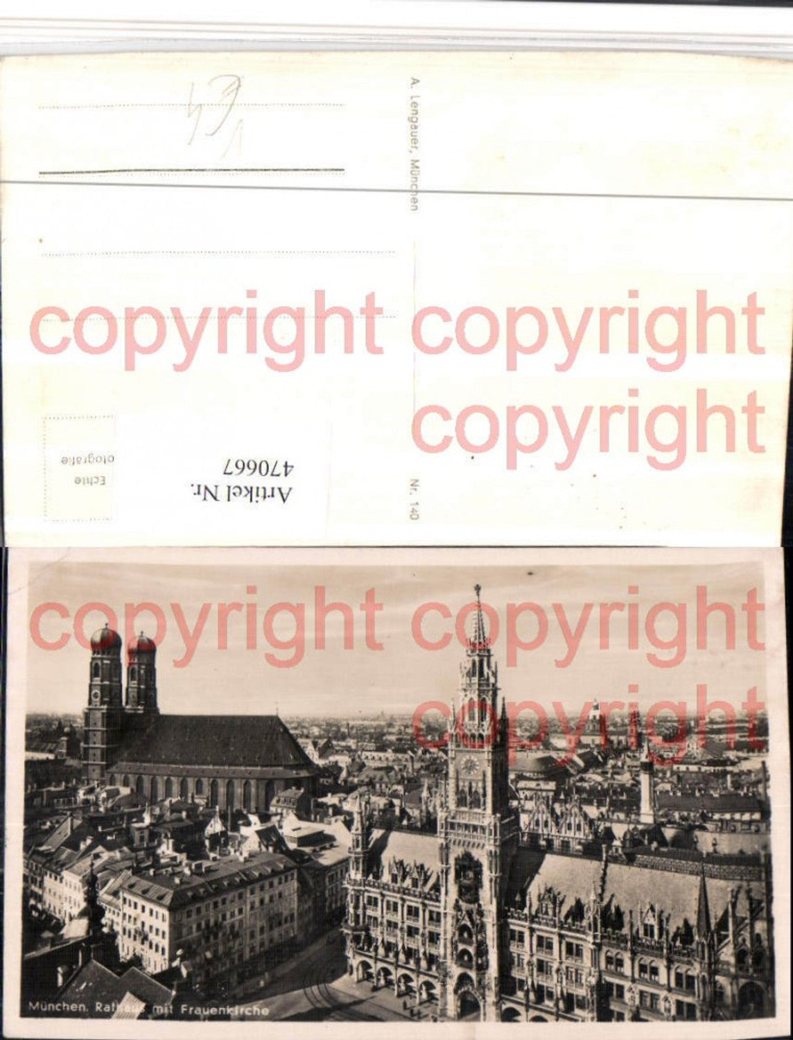 470667,München Teilansicht Rathaus u. Frauenkirche pub A. Lengauer 140
