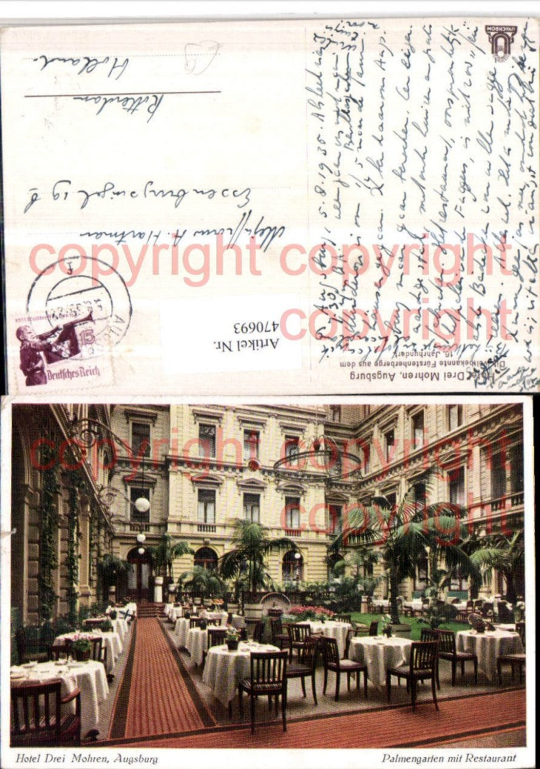 470693,Augsburg Hotel Drei Mohren Palmengarten Restaurant