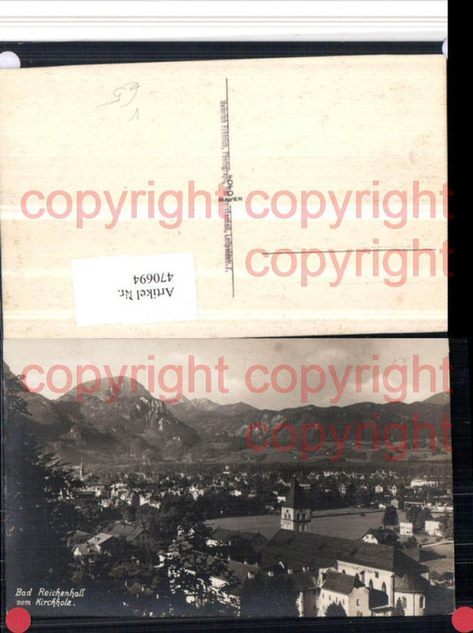 470694,Bad Reichenhall Totale v. Kirchholz Bergkulisse pub Foto Heinrich Fröhlich