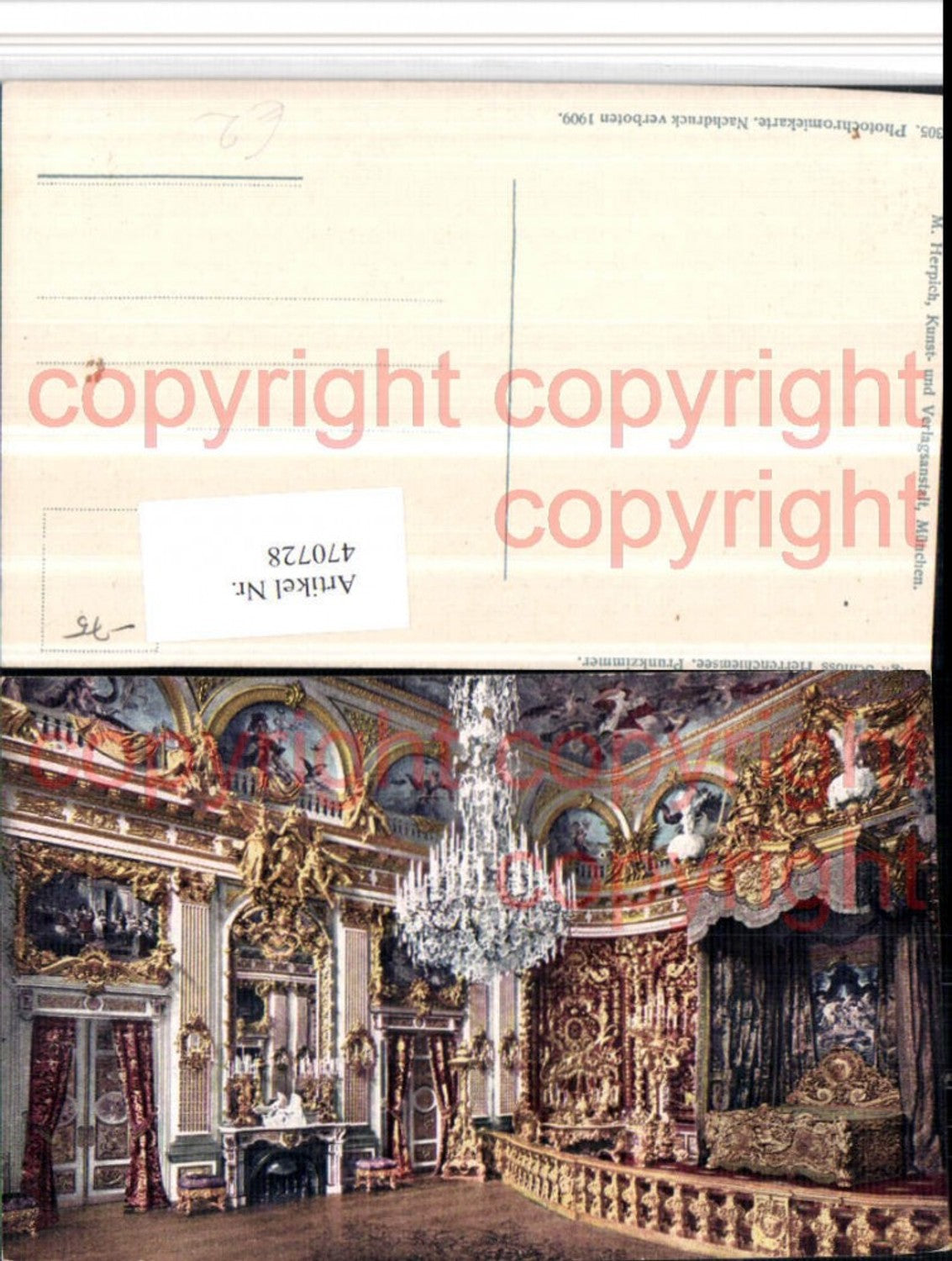 470728,Schloss Herrenchiemsee Prunkzimmer Innenansicht