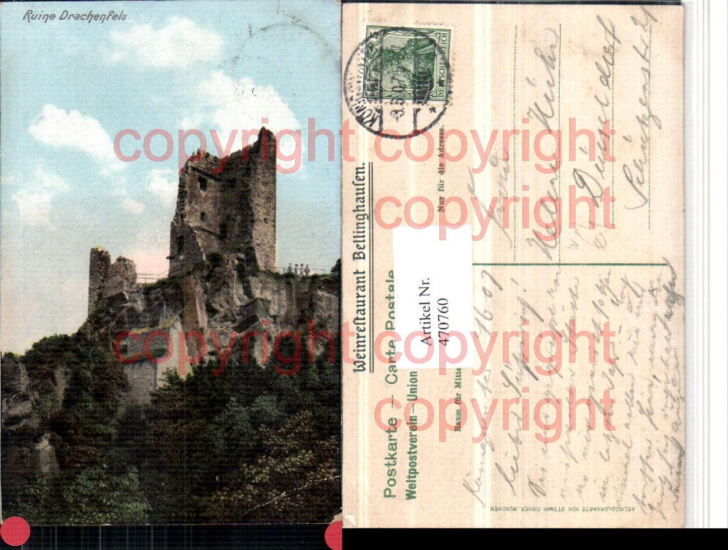 470760,Ruine Drachenfels b. Königswinter am Rhein