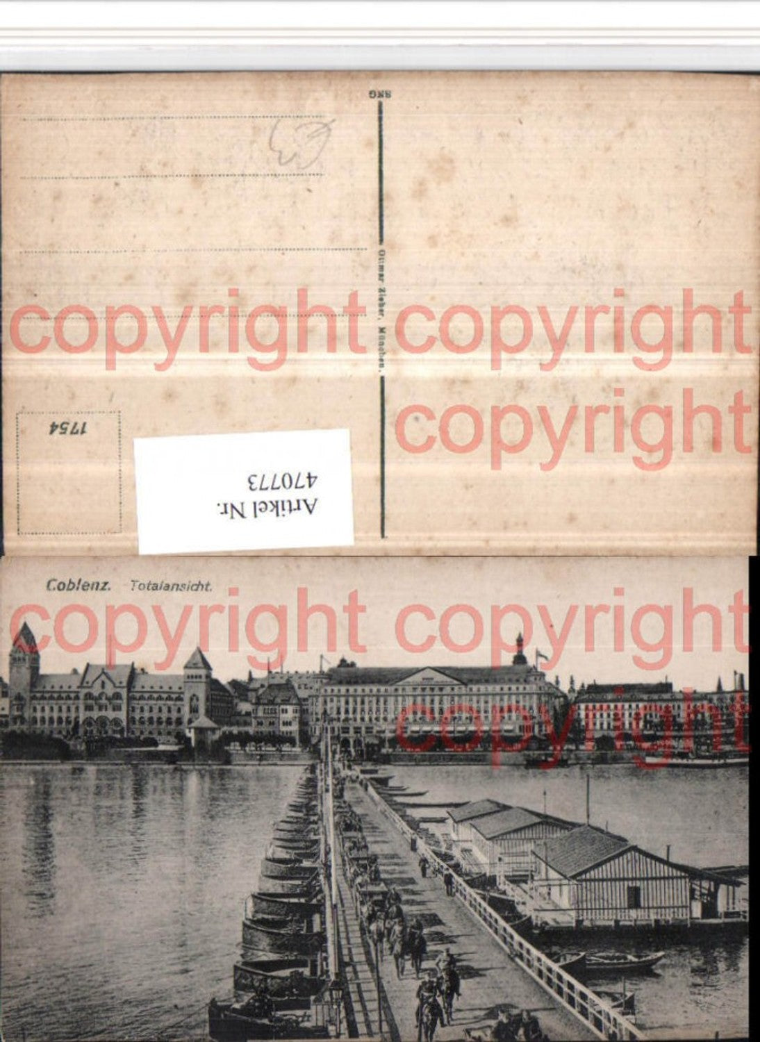 470773,Coblenz Koblenz Teilansicht Brücke pub Ottmar Zieher 1754