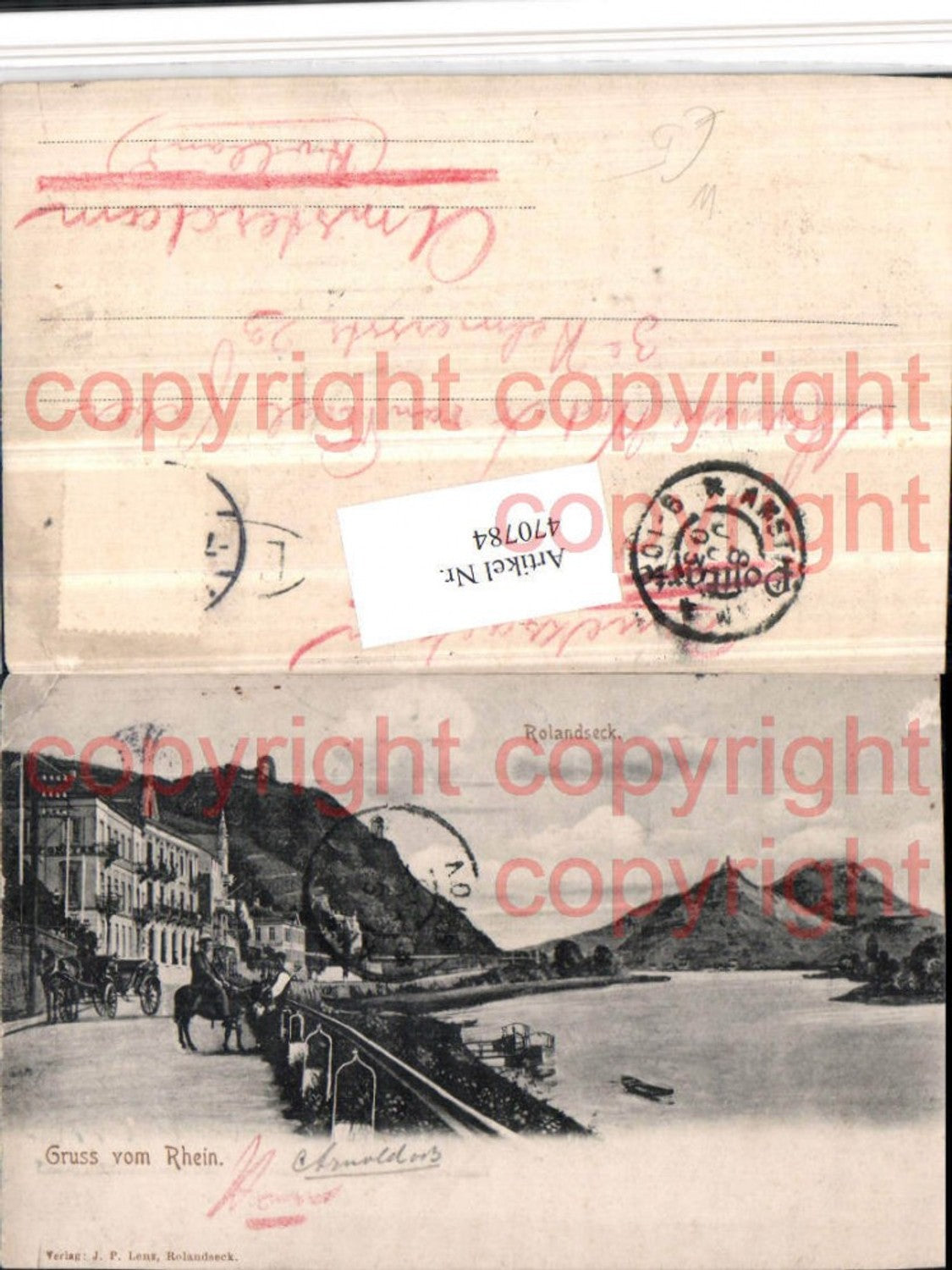 470784,Gruß vom Rhein Rolandseck Teilansicht Fluss