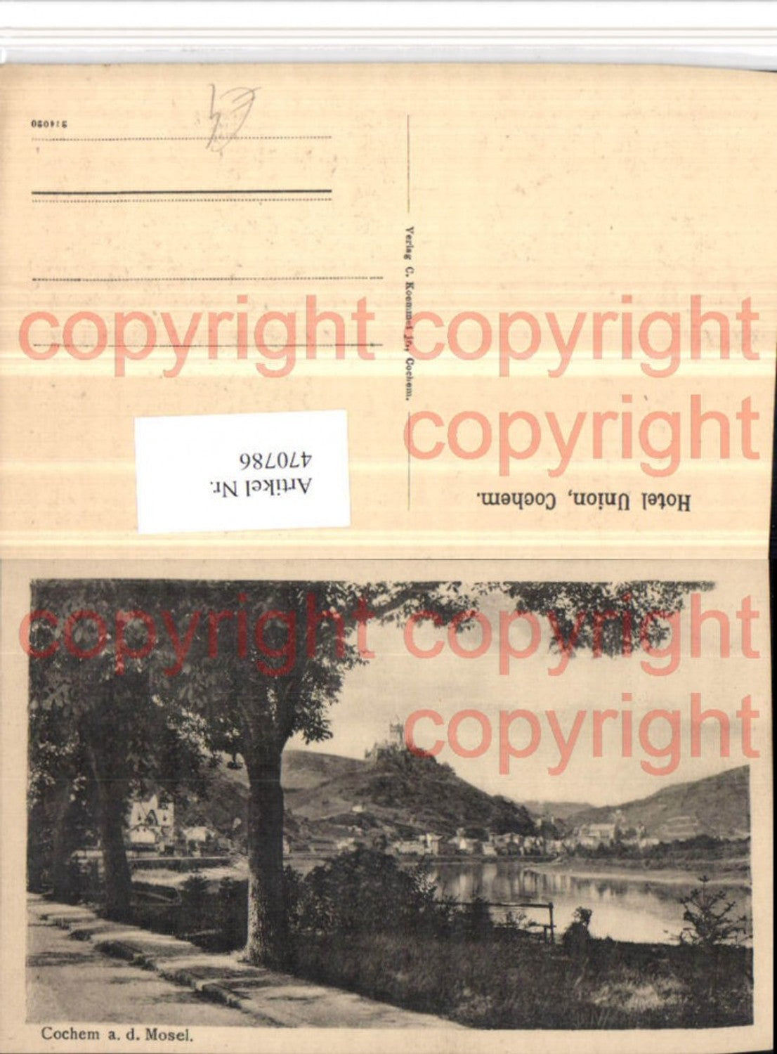 470786,Cochem an d. Mosel Teilansicht m. Burg