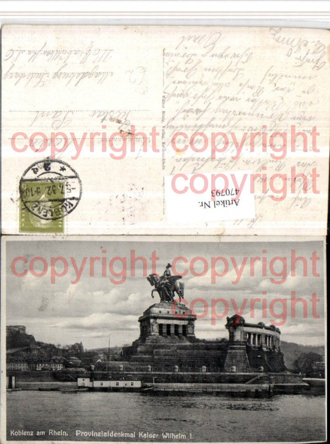 470793,Koblenz am Rhein Provinzial-Denkmal Kaiser Wilhelm