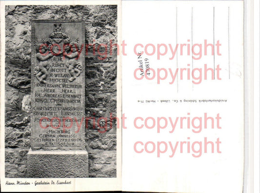 470819,Hannoversch Münden Grabstein Dr. Eisenbart
