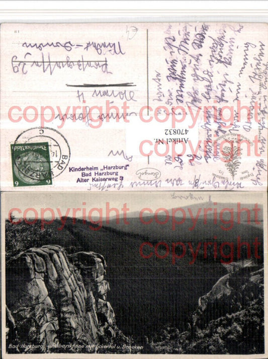 470832,Bad Harzburg Rabenklippe m. Eckertal u. Brocken Wald
