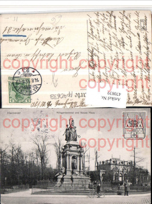 470839,Hannover Kriegerdenkmal u. Neues Haus