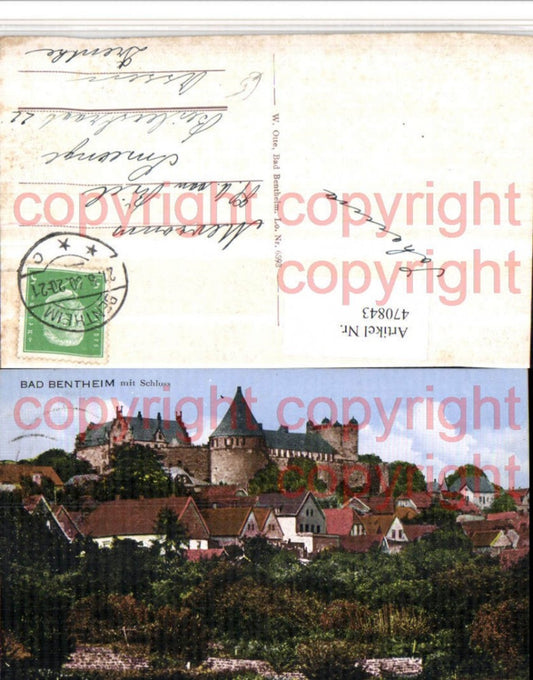 470843,Bad Bentheim Teilansicht m. Schloss