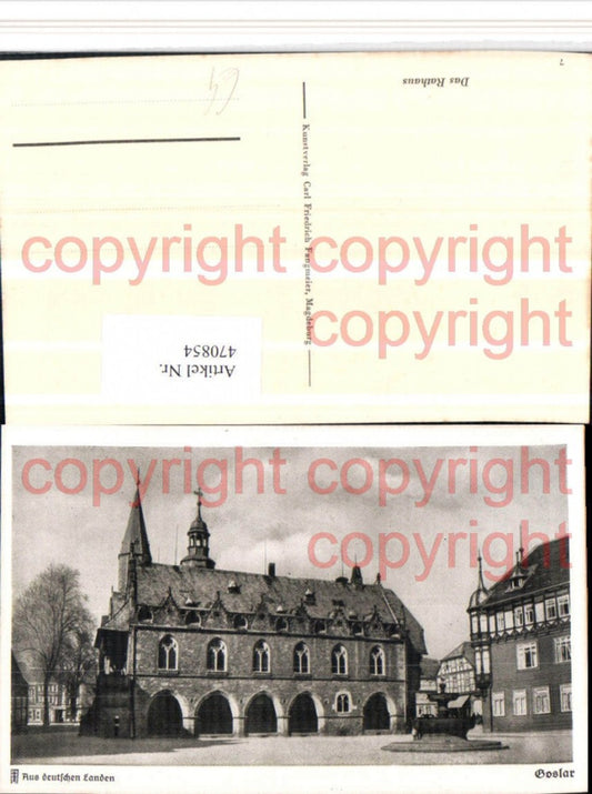 470854,Goslar Rathaus Gebäude Brunnen