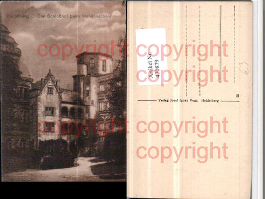 470879,Heidelberg Schloss Schlosshof Mondschein