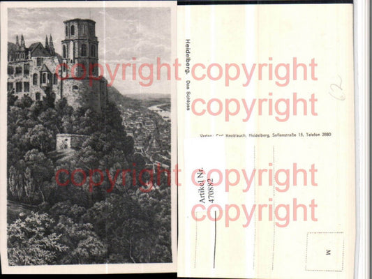 470882,Heidelberg Partial view of the castle