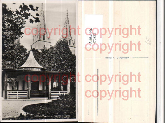 470883, Göppingen Brunnenhäuschen m. Oberhofenkirche Church