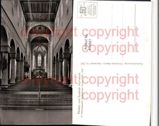 470887, Alpirsbach in the Black Forest, Monastery Church Interior View