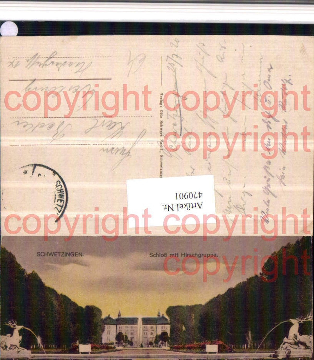 470901,Schwetzingen Schloss m. Hirschgruppe