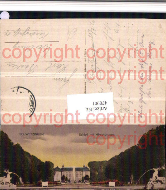 470901, Schwetzingen Castle with deer group