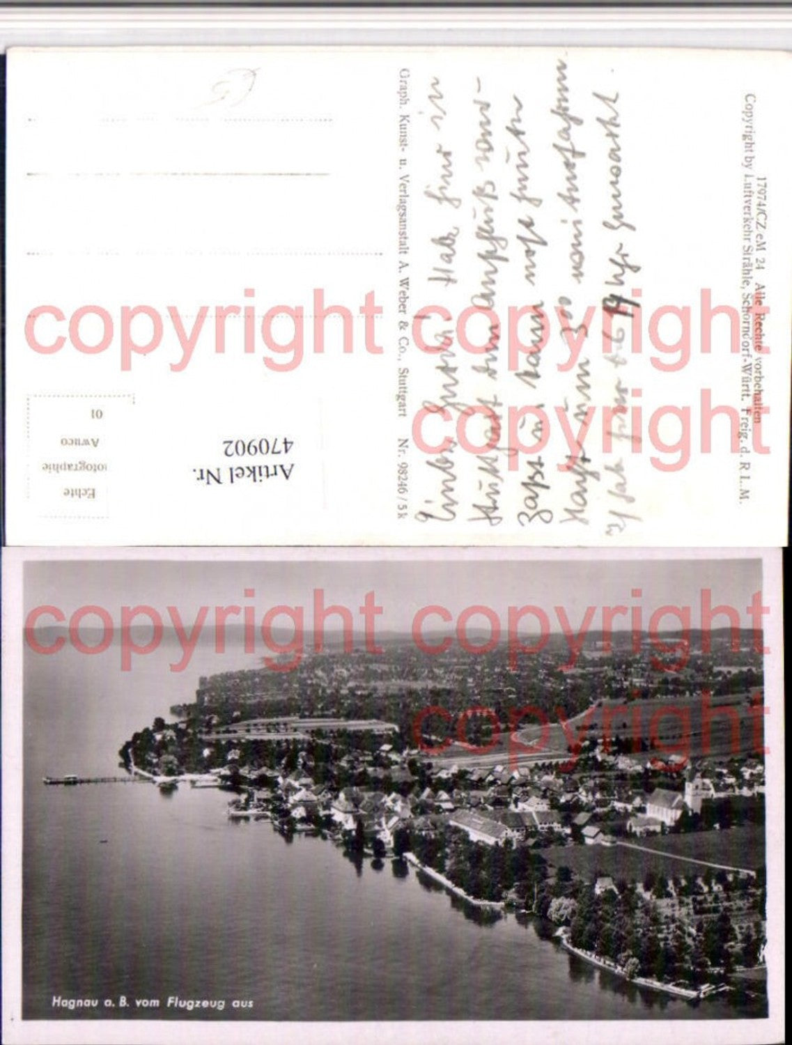 470902,Hagnau am Bodensee Totale Fliegeraufnahme