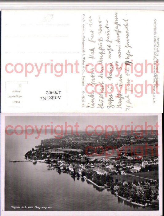 470902,Hagnau am Bodensee Totale Fliegeraufnahme
