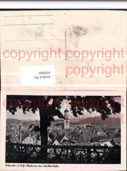 470906,Biberach an d. Riß Teilansicht von d. Schillerhöhe