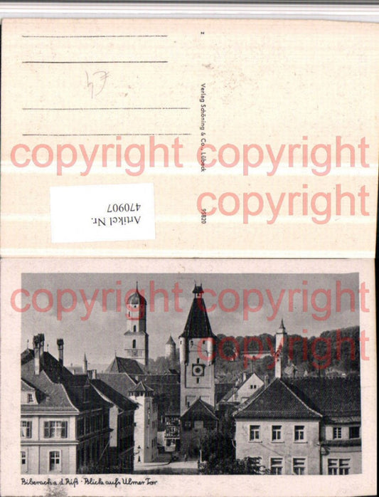 470907,Biberach an d. Riß Blick aufs Ulmer Tor Türme