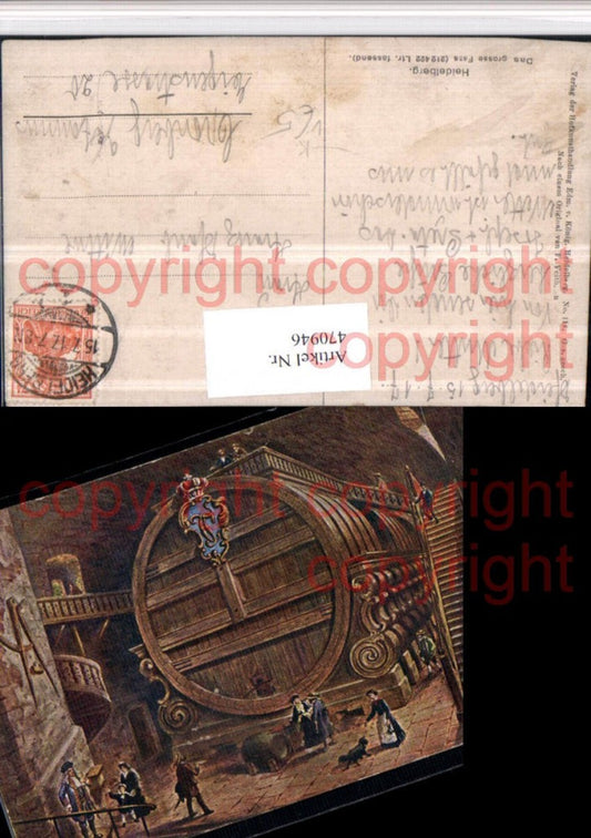 470946, Artist AK Heidelberg The Great Barrel pub Edm. v. König 114