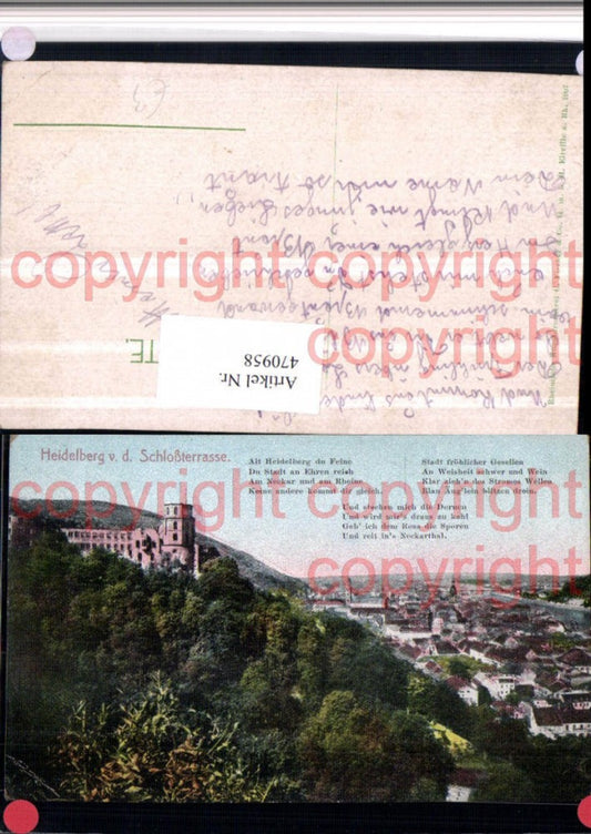 470958, Heidelberg Total view of the castle from the castle terrace