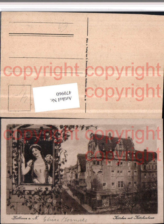 470960, Heilbronn am Neckar Kätchen with Kätchenhaus photomontage