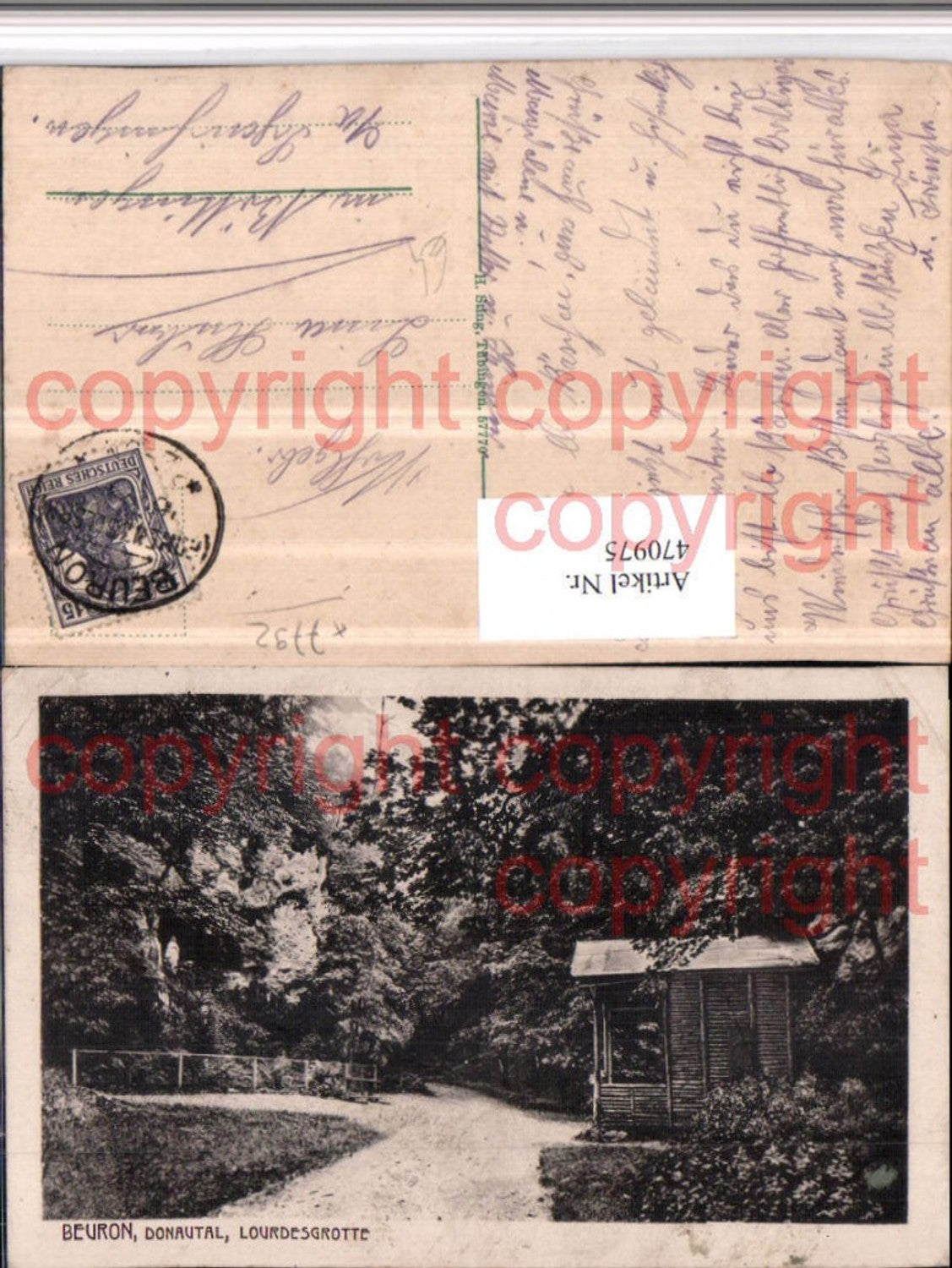 470975,Beuron Donautal Lourdesgrotte Partie