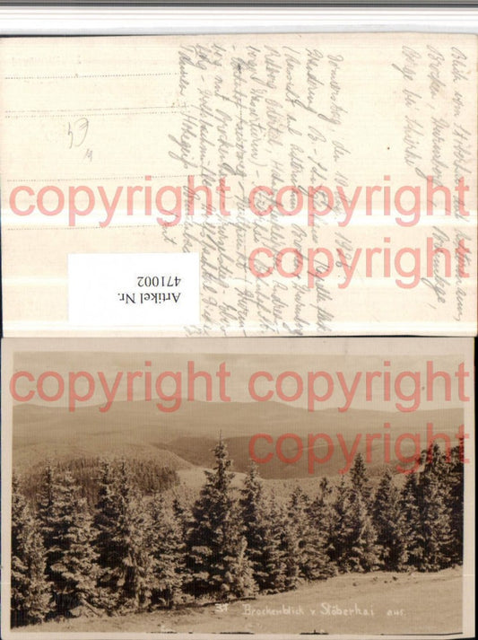 471002,Brockenblick vom Stöberhai aus b. Wieda