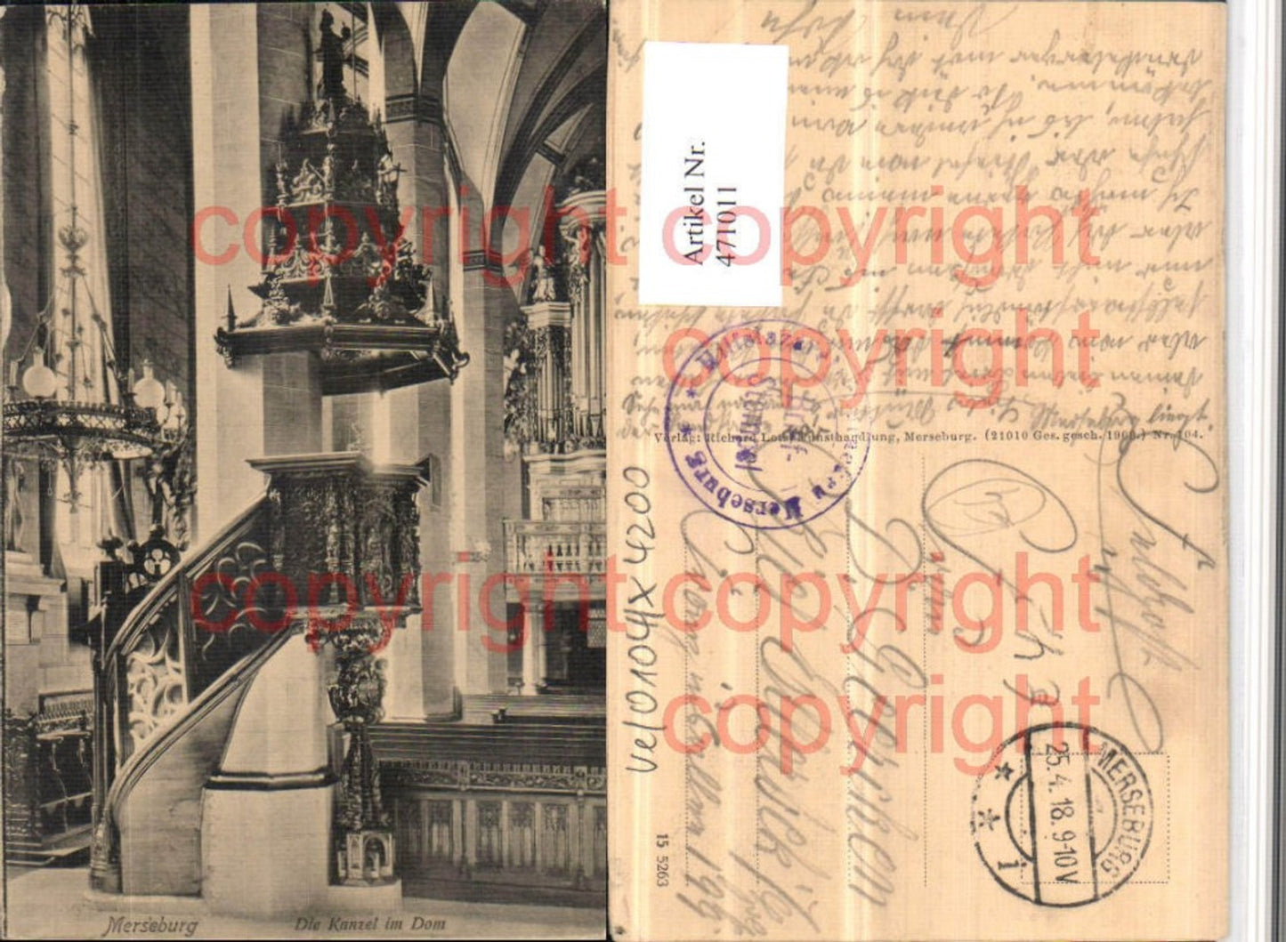 471011,Merseburg Dom Kirche Innenansicht Kanzel