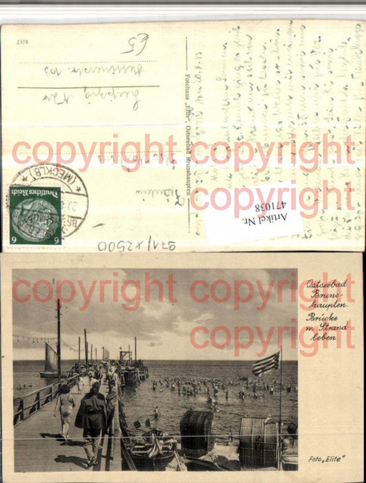 471038,Ostseebad Brunshaupten b. Kühlungsborn Brücke Strandleben